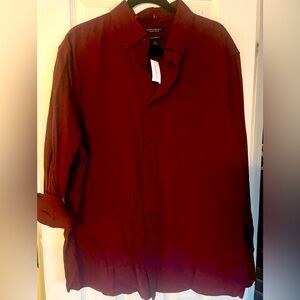 Men’s deep burgundy banana republic button down